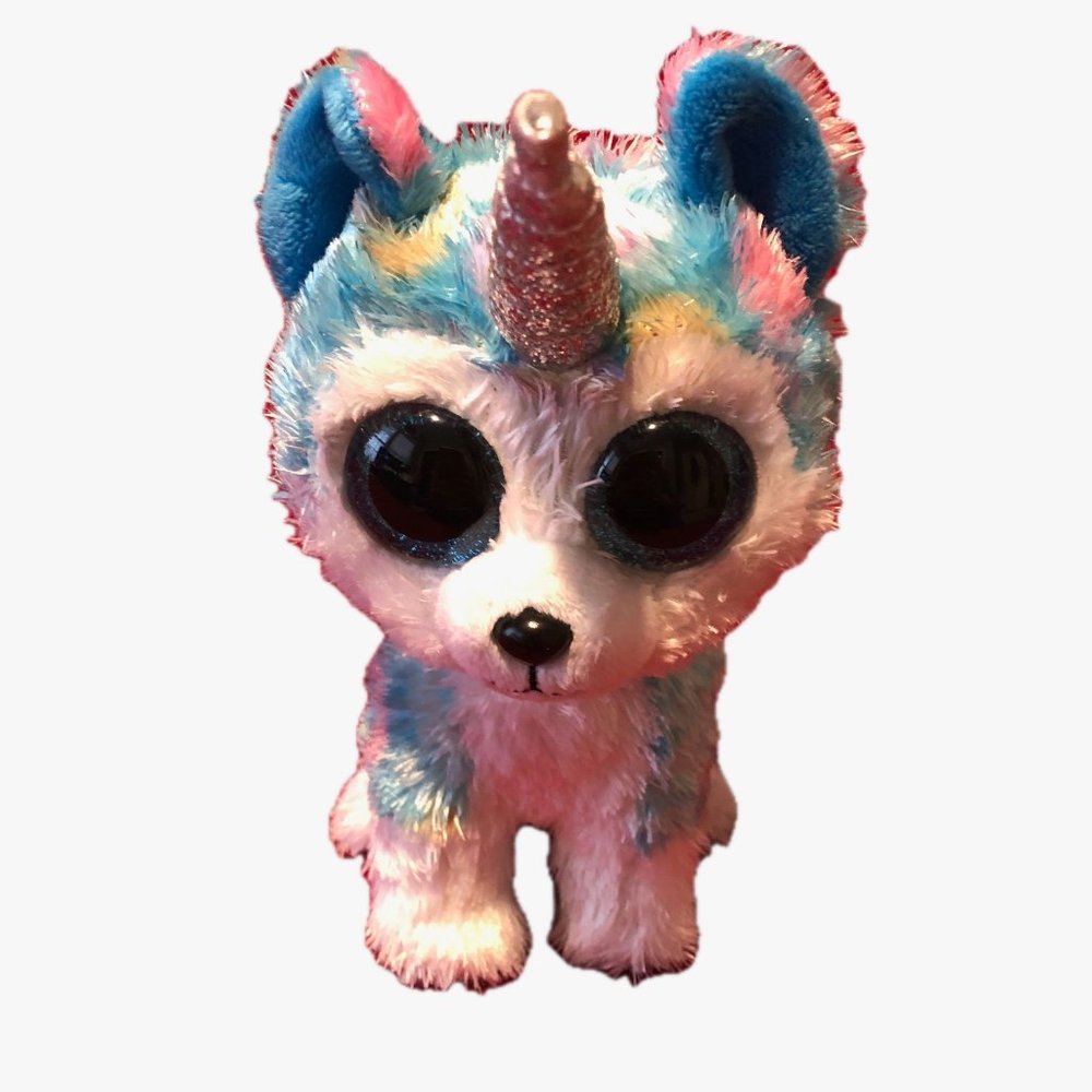 Ty Beanie Boo "Helena" The Unicorn Husky Plush Stuffed 6"